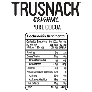 TRUSNACK ORIGINAL PURE COCOA Individual 30g