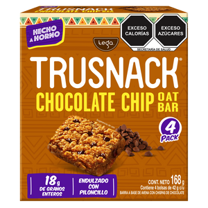 TRUSNACK OAT BAR CHOCOLATE CHIP 4 PACK 168G