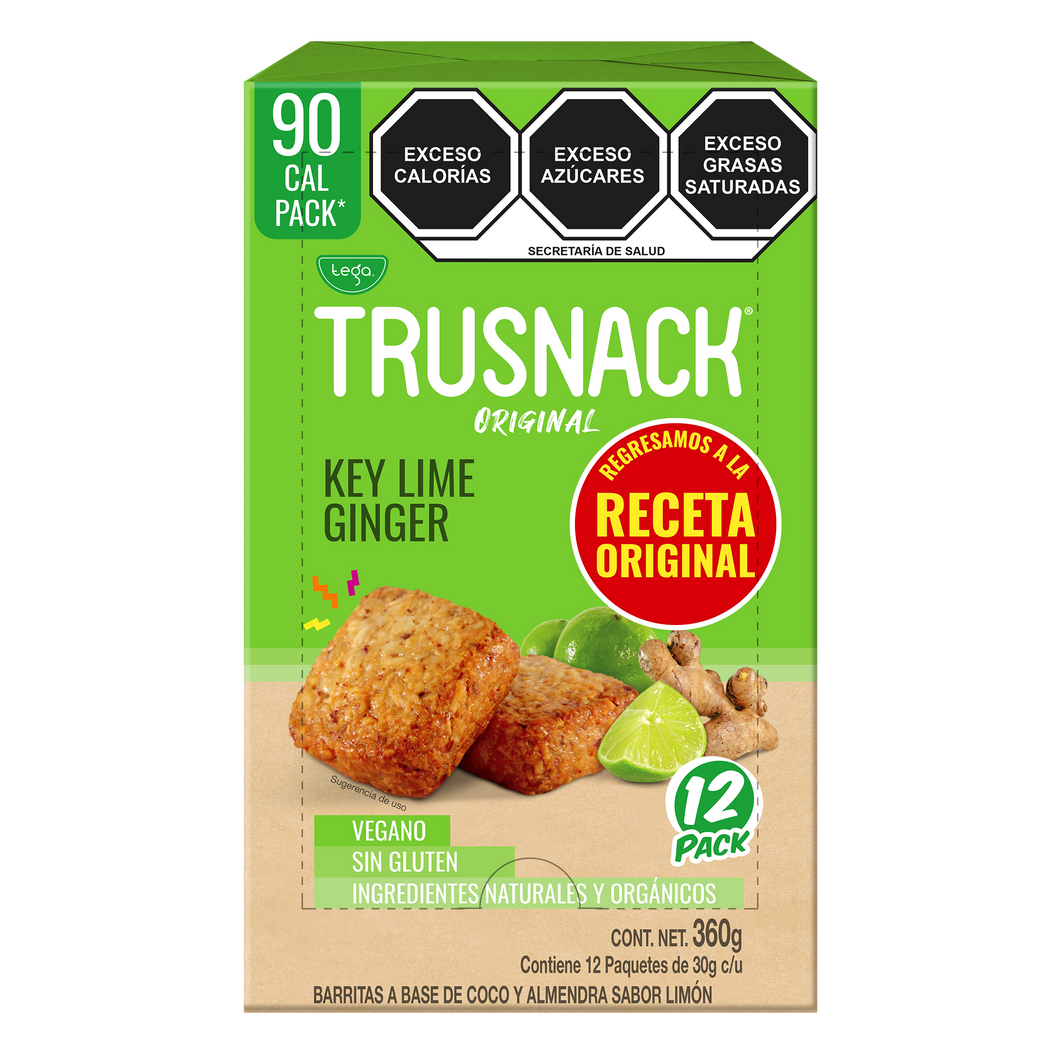 TRUSNACK ORIGINAL KEY LIME GINGER 12 PACK 360g