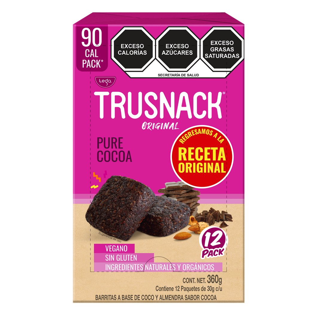 TRUSNACK ORIGINAL PURE COCOA 12 PACK 360g