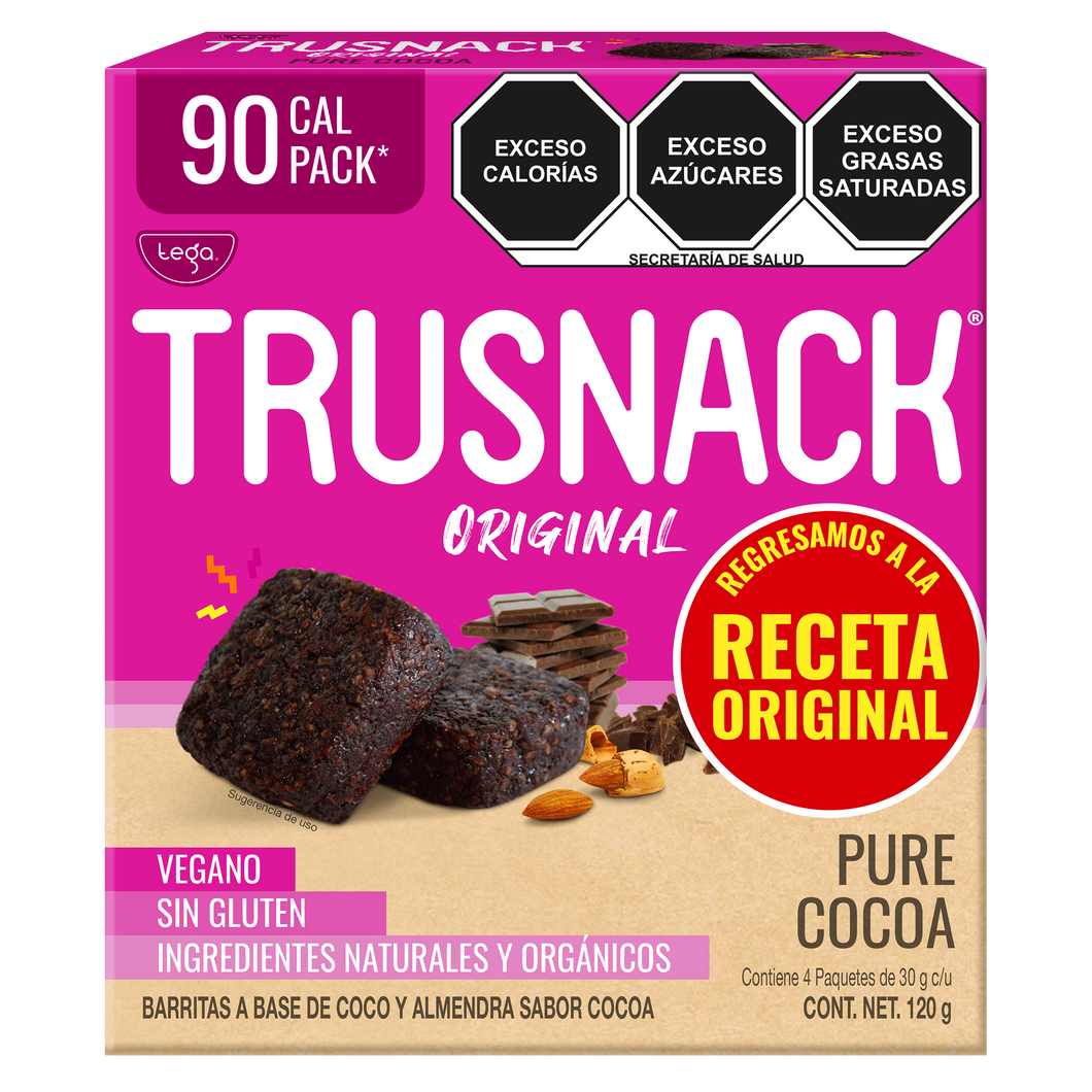 TRUSNACK ORIGINAL PURE COCOA 4 Pack 120g – TRUSNACK MX