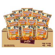 Cargar imagen en el visor de la galería, TRUSNACK PUFFS Cheddar Intenso Caja con 25 bolsas de 35g
