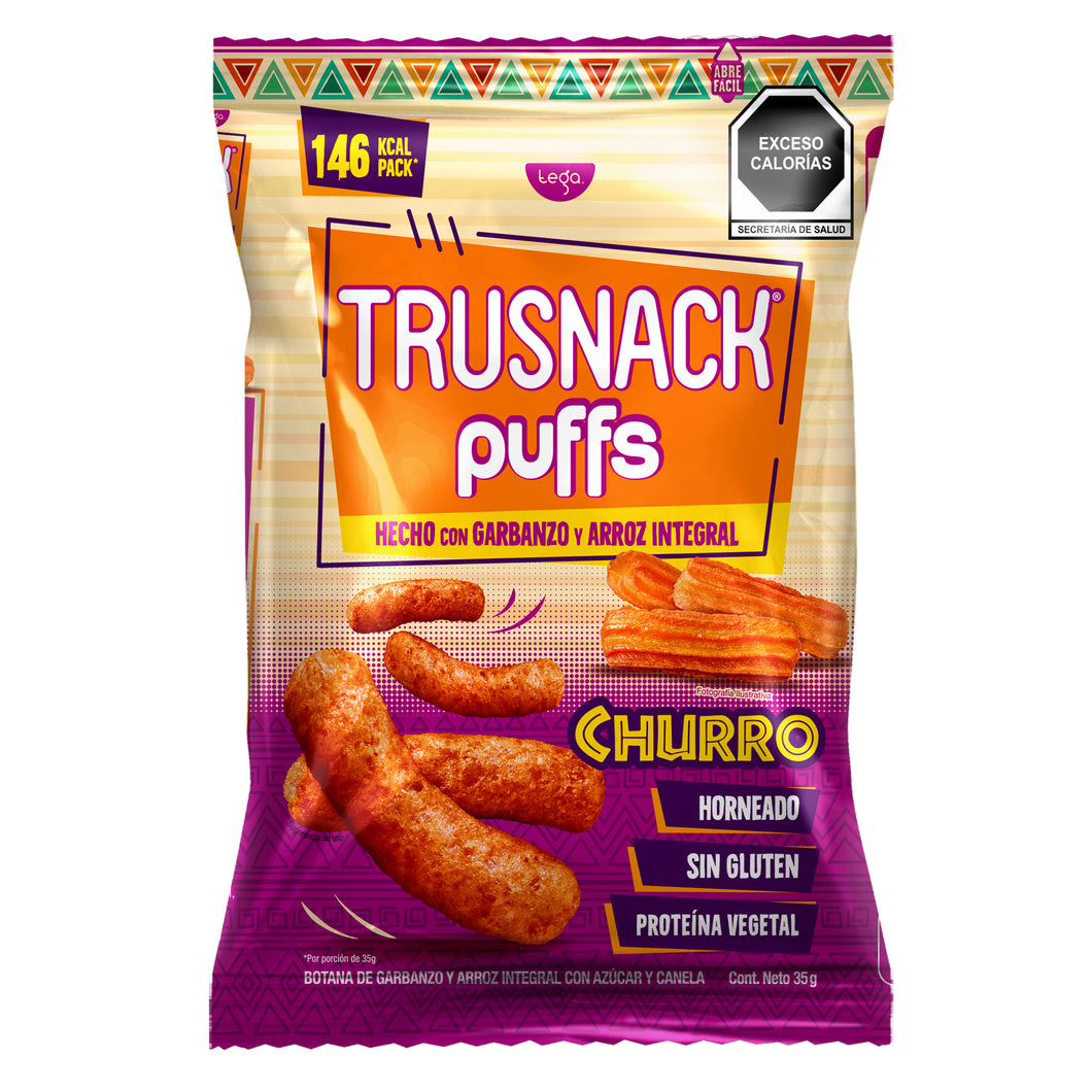 TRUSNACK PUFFS CHURRO FAMILY SIZE 180g